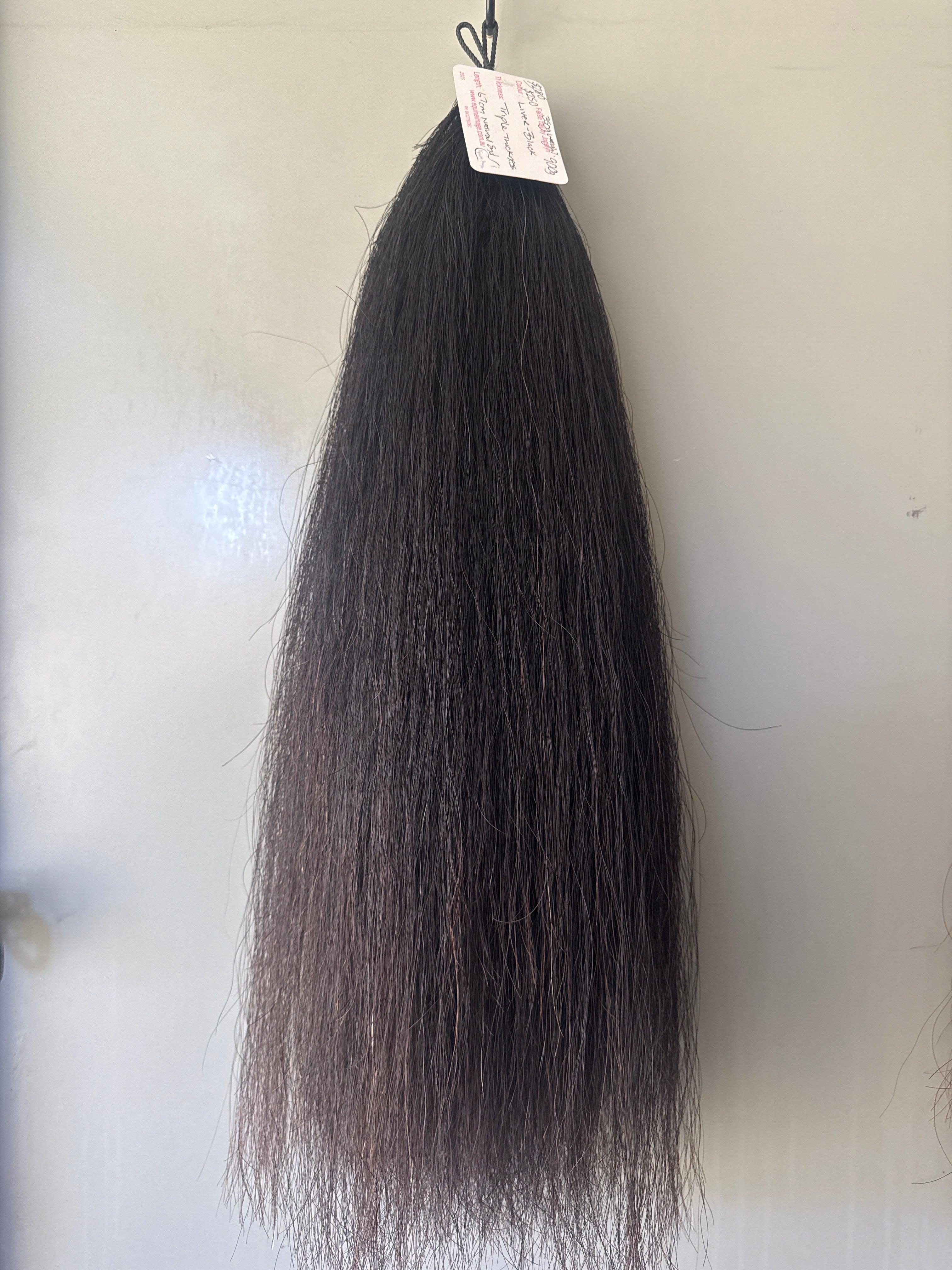 Weighted Liver - Black ( natural black ) 67 cm natural end Triple thickness ( 350g weight added ) Final weight 900g