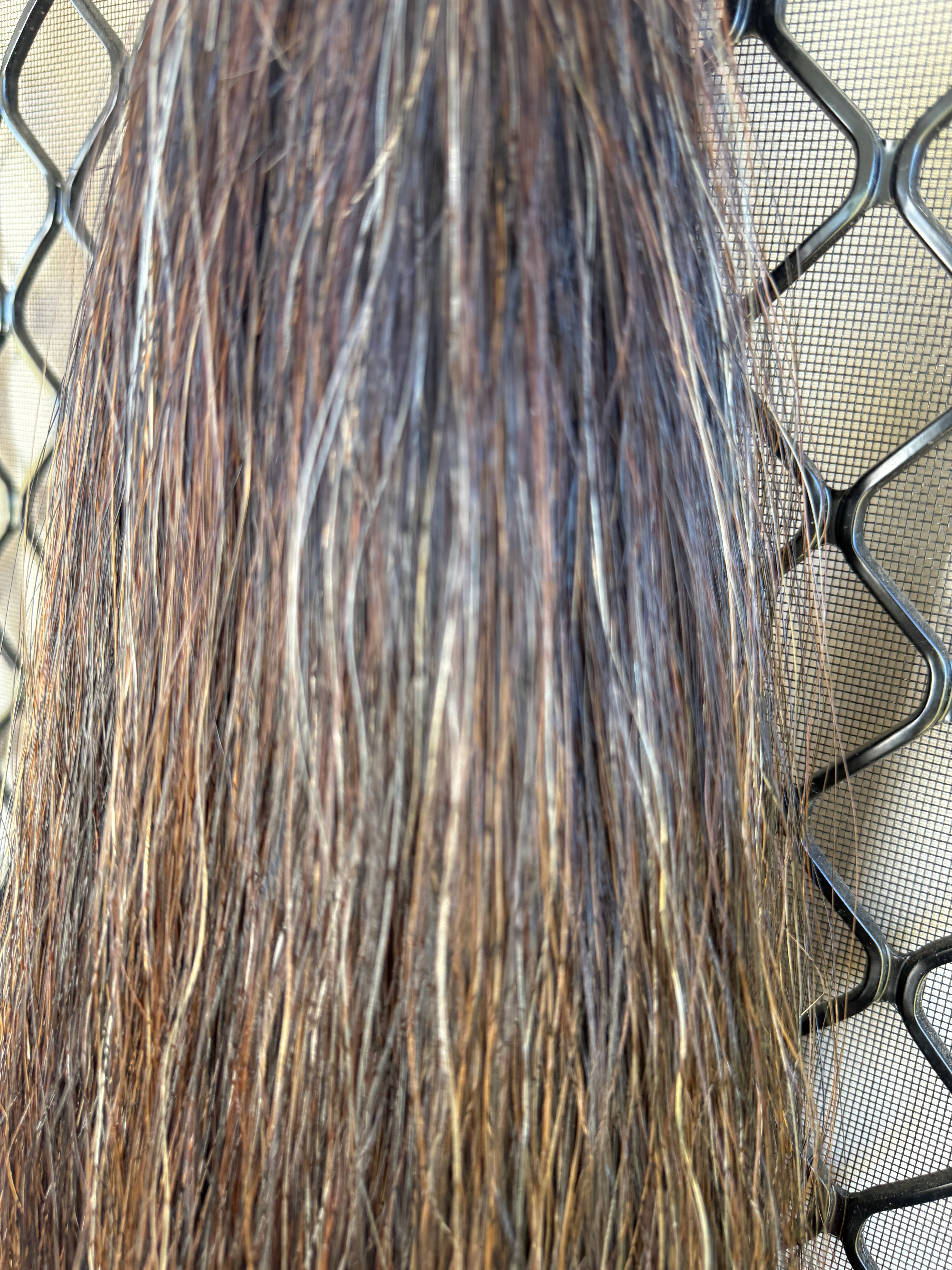 Dark chestnut Blend 70 cm long cut end Double thickness