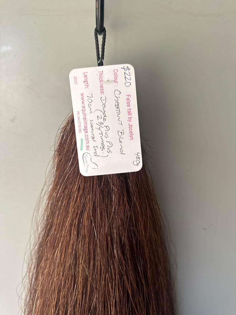 Chestnut mix blend 70 cm natural end 70 cm Double plus 2.5-2 3/4 times ...
