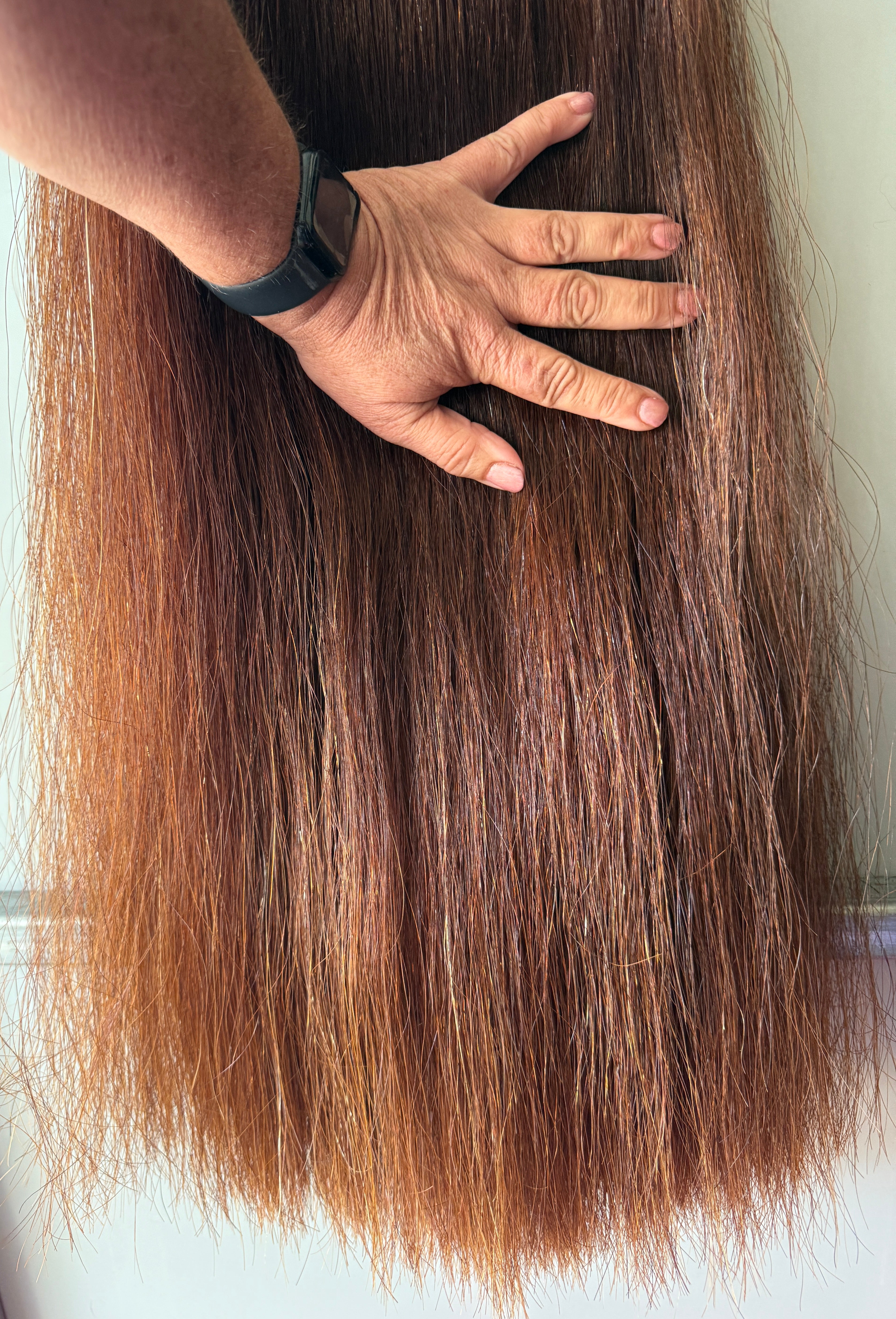 Qhorse length 100 cm cut end Red Chestnut Triple thickness 750g of hair