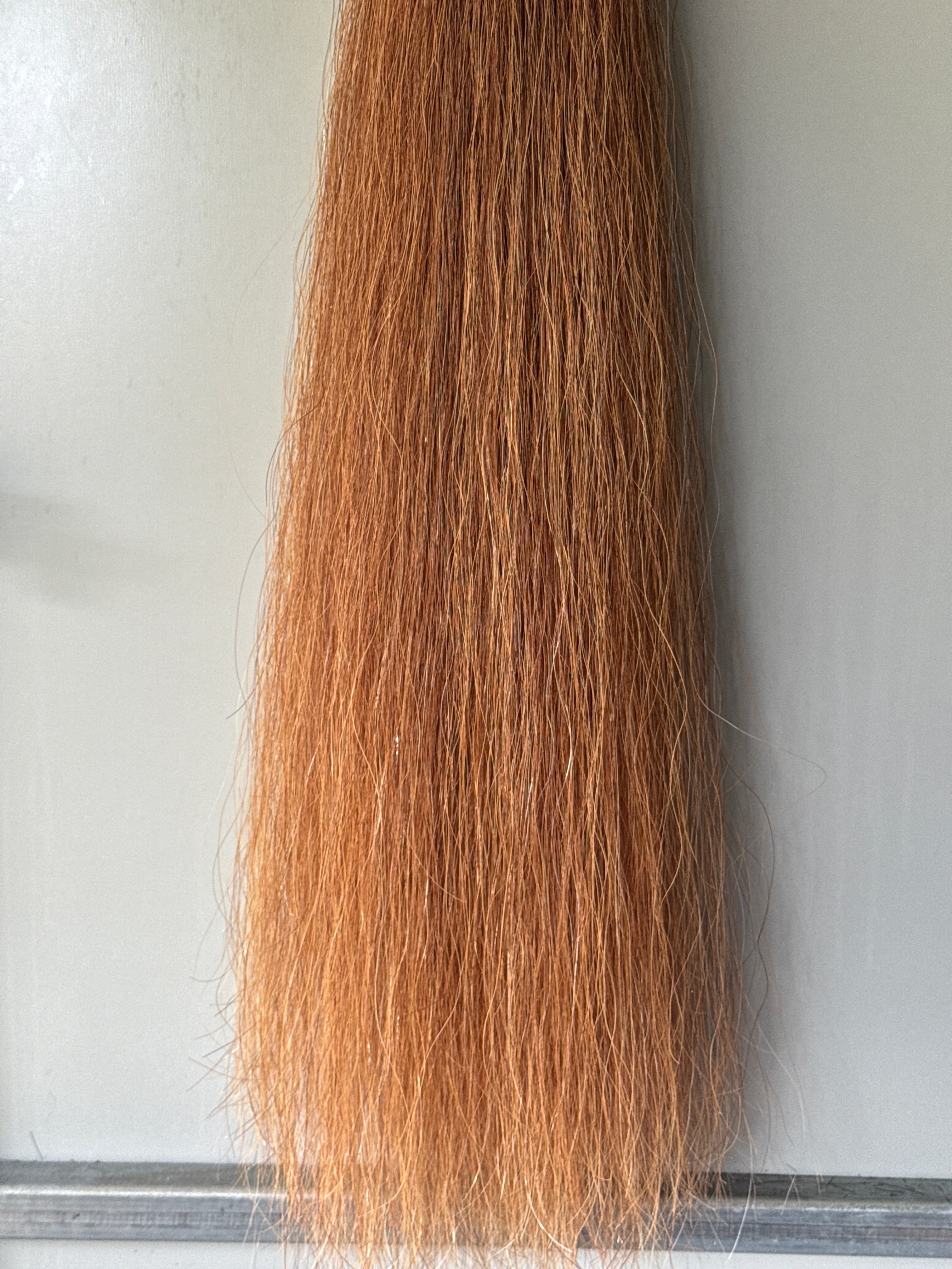 light ( golden) Chestnut Blend 86 cm Stockhorse / Dressage length Full plus (1.5 times ) 300g of hair
