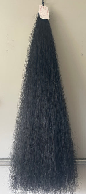 Qhorse Dyed Black 100 cm cut end Double thickness