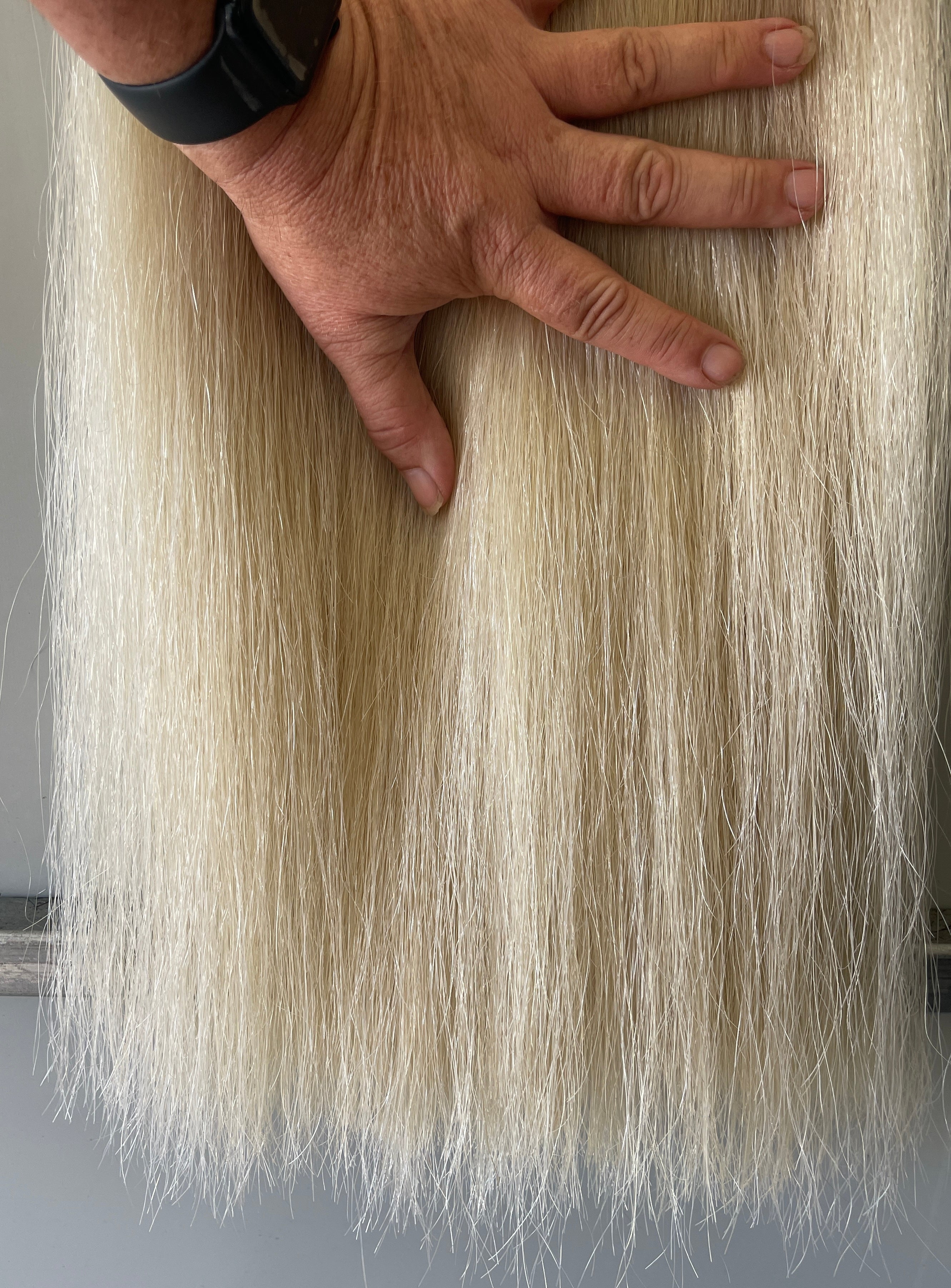 Qhorse Length 100 cm Pally white Big Double 600g of hair