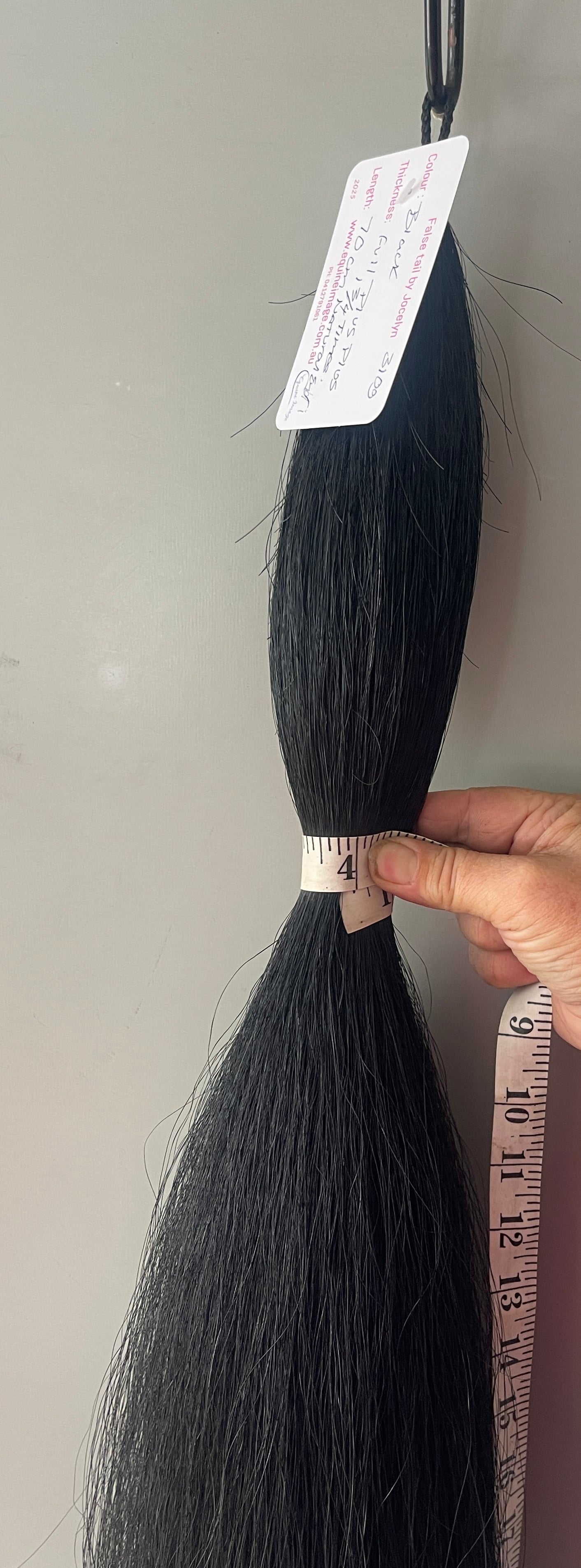 Dyed Black Full plus ( 1.3/4 times ) 310g hair 70 cm  long natural end