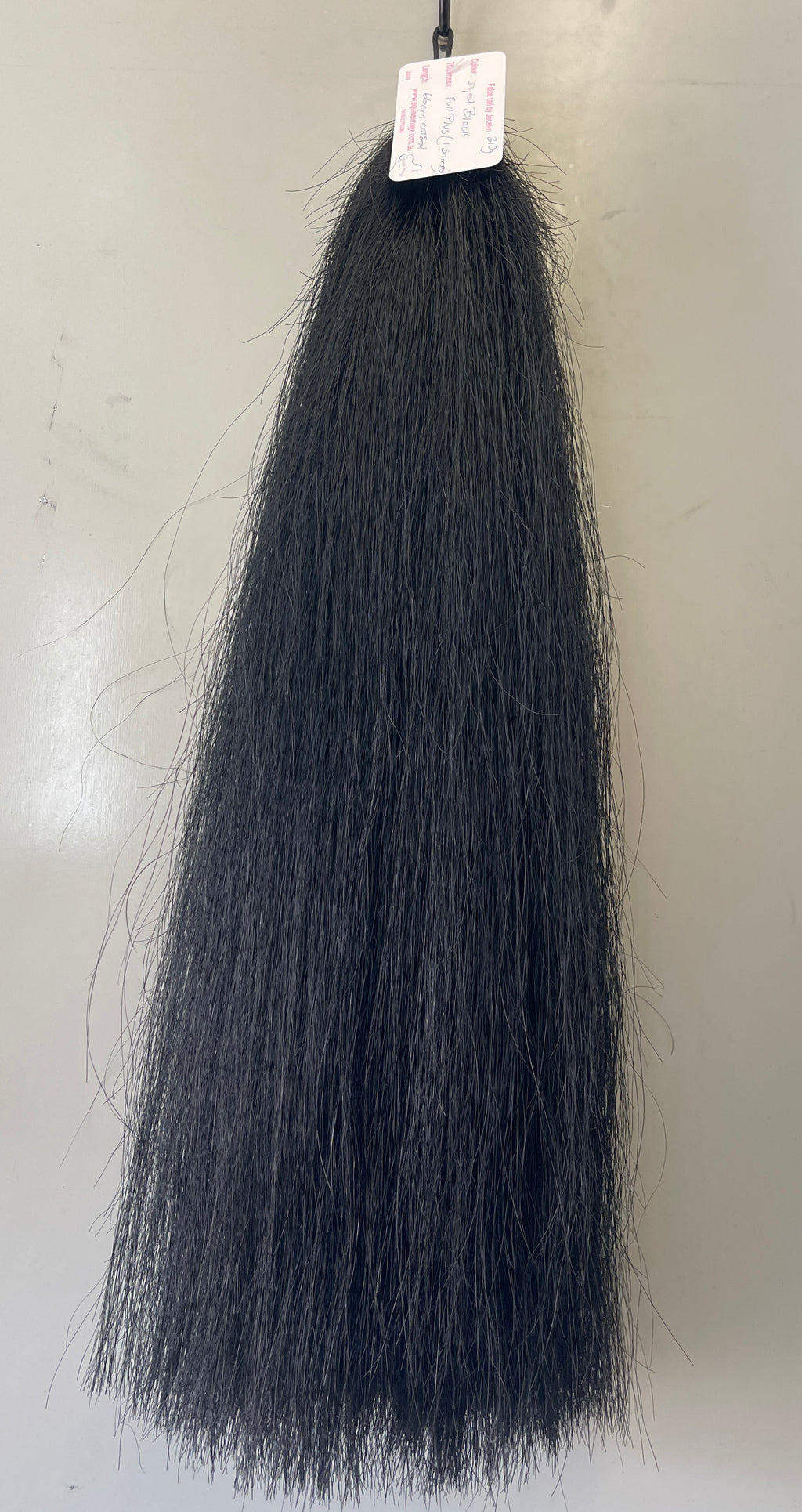 Dyed Black Full  Plus Thickness  (1.5 times ) 66cm long cut end