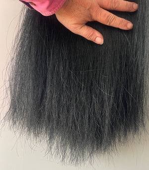 Dyed Black Full plus ( 1.3/4 times ) 310g hair 70 cm  long natural end