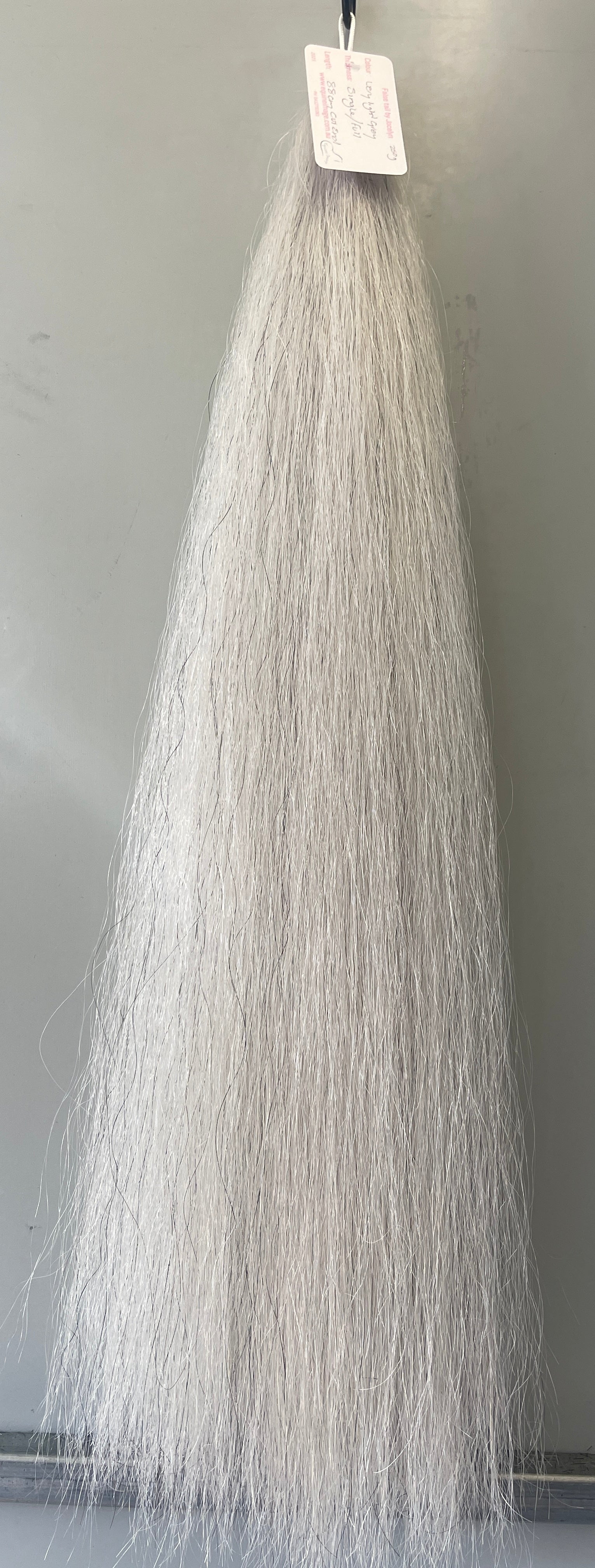 Light grey 88 cm cut end single / full thickness 250g