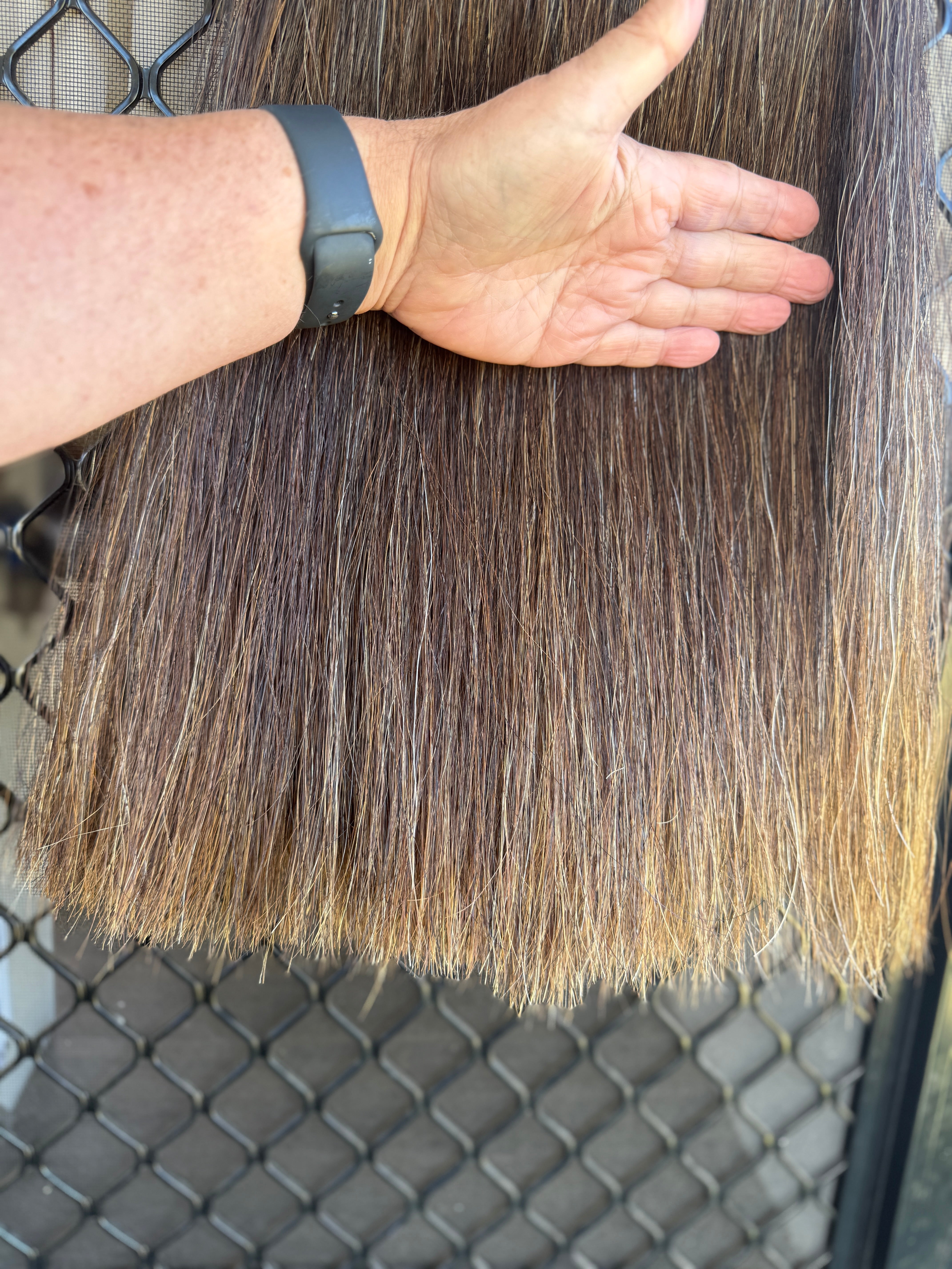 Dark liver mix blend Triple plus 3.5 times 70 cm cut end