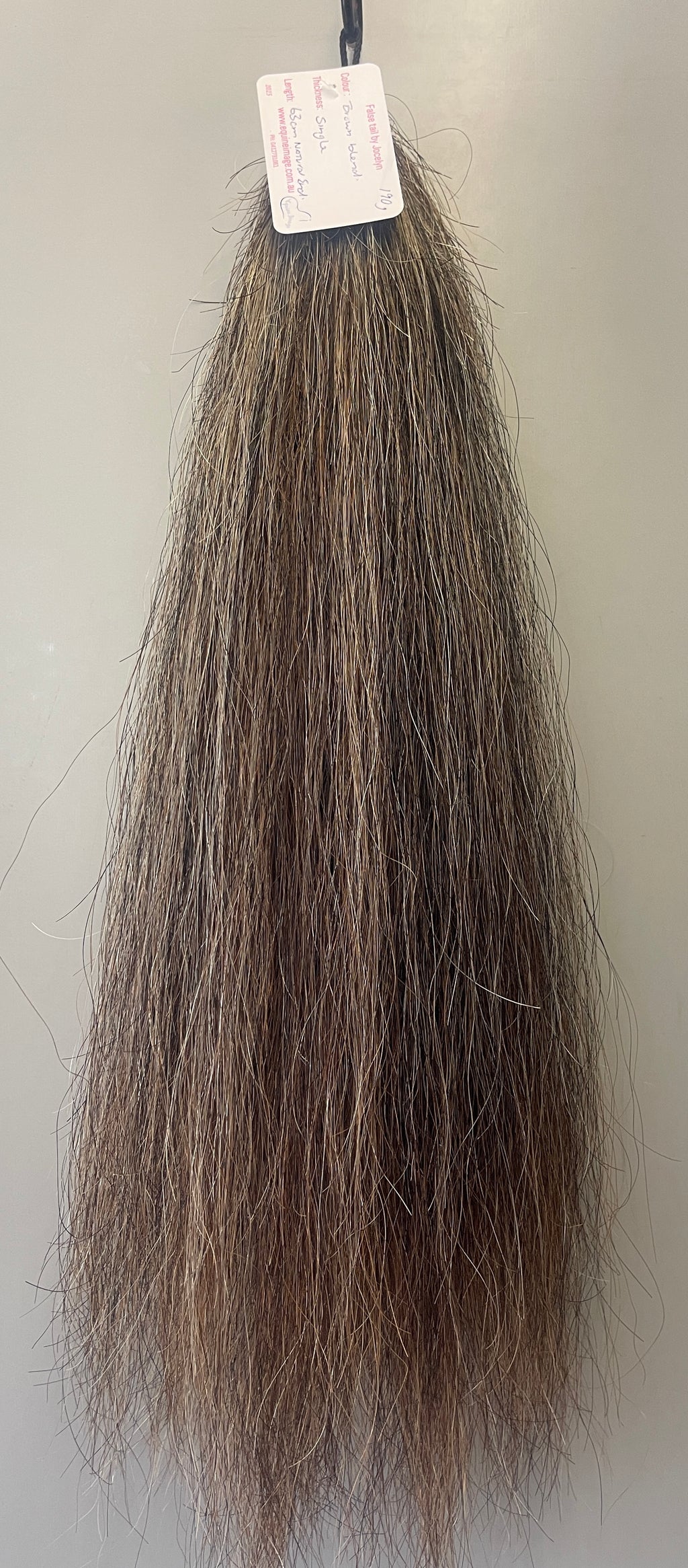 Brown flaxen mix blend 63 cm natural end Single thickness