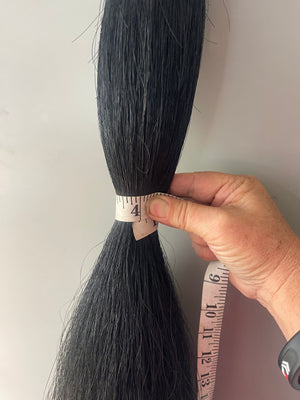 Dyed Black Full plus ( 1.3/4 times ) 310g hair 70 cm  long natural end