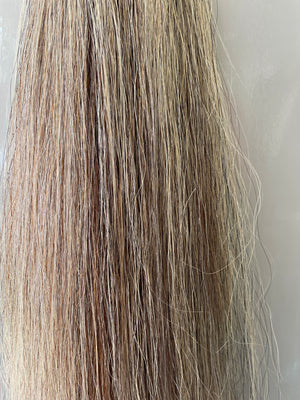 Light Brown flaxen ( Taffy )  mix Double thickness 76 cm  natural end