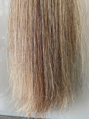 Light Brown flaxen ( Taffy )  mix Double thickness 76 cm  natural end