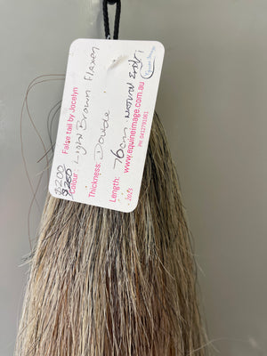 Light Brown flaxen ( Taffy )  mix Double thickness 76 cm  natural end