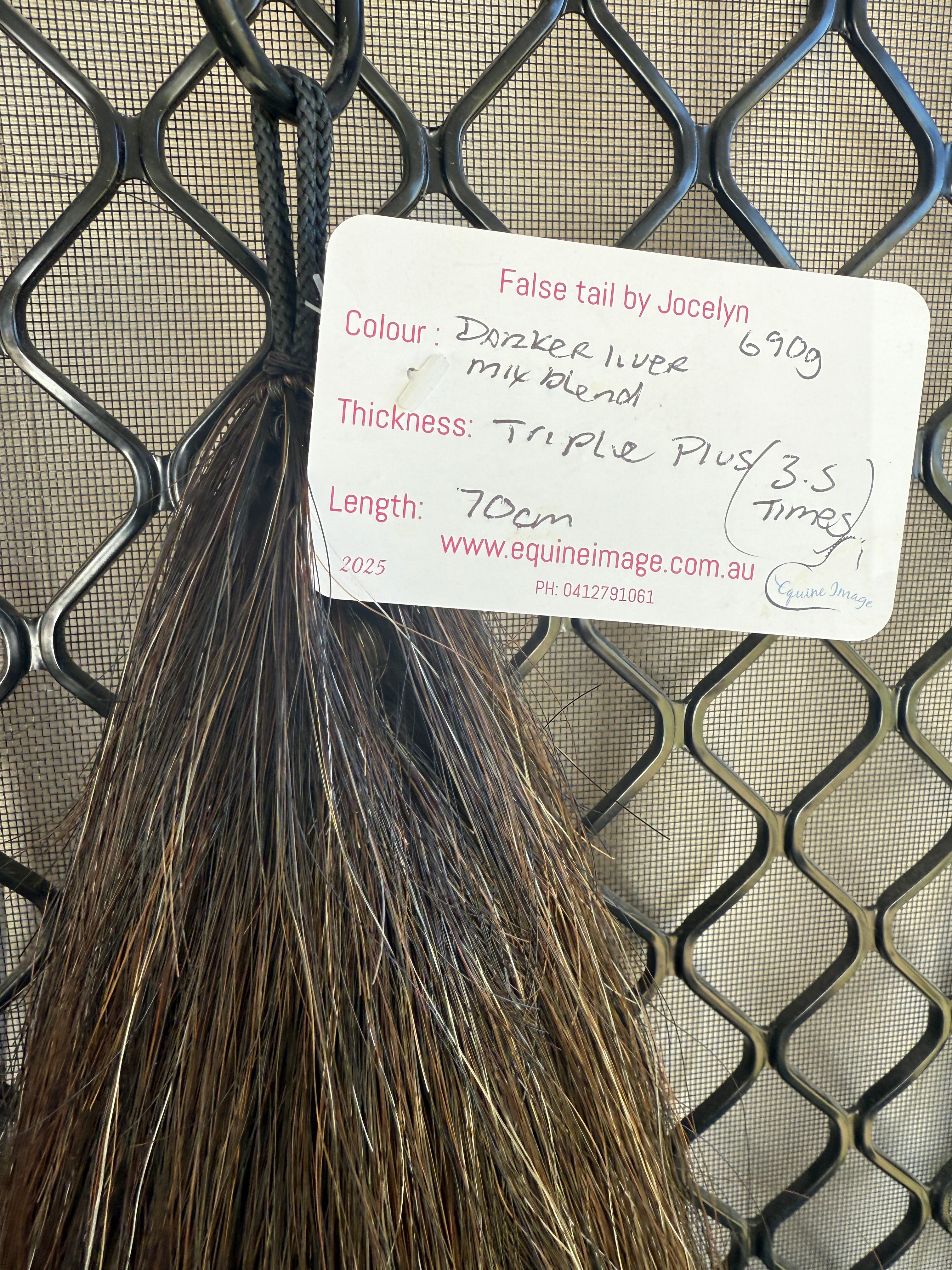 Dark liver mix blend Triple plus 3.5 times 70 cm cut end