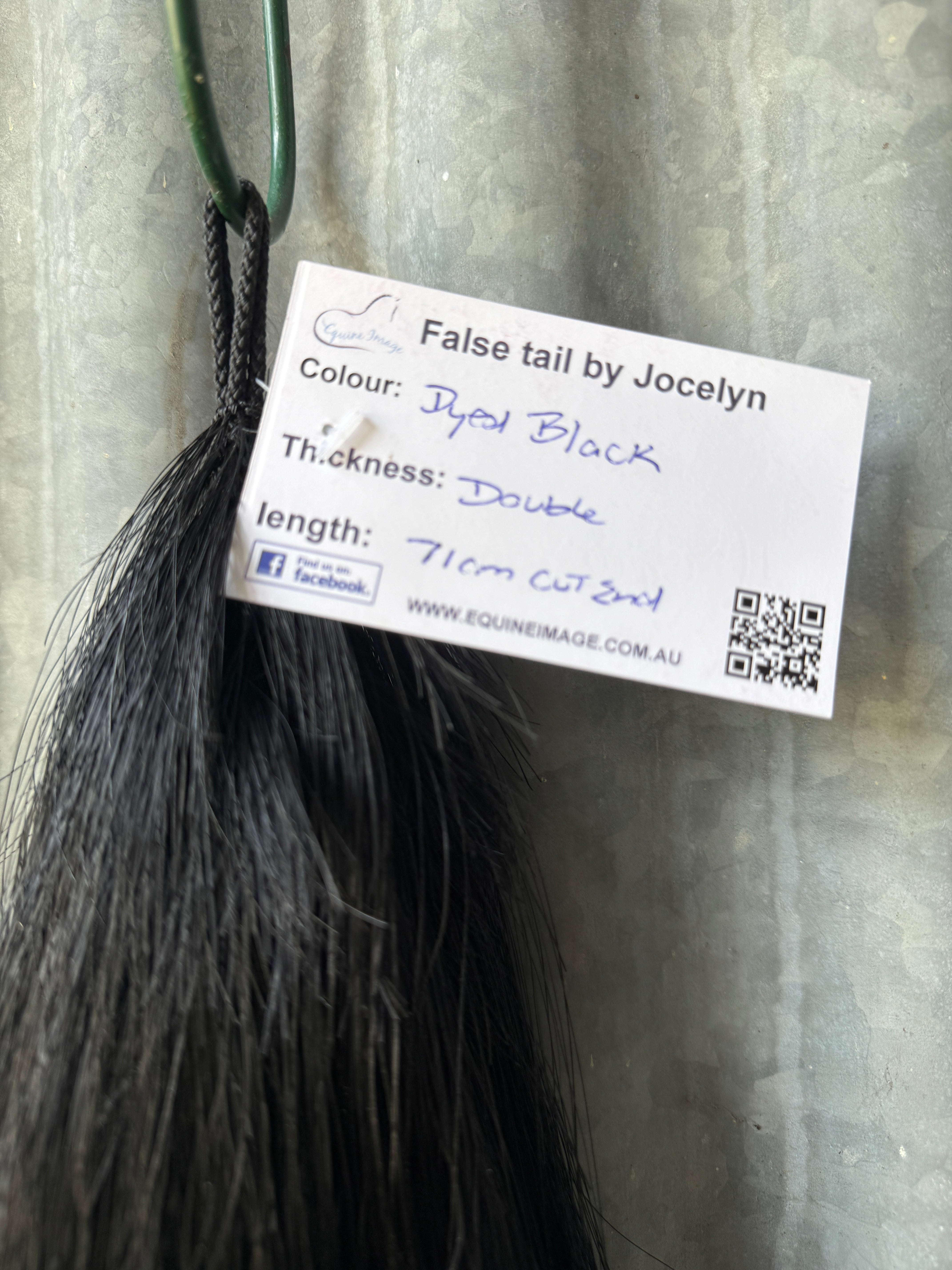 Dyed Black 71 cm hack length cut end Double thickness 480g of hair