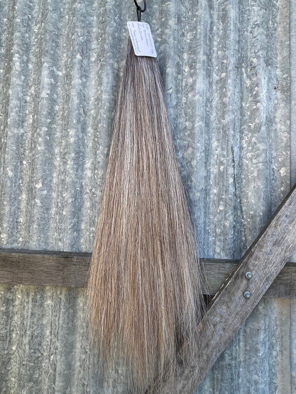 Brown Flaxen Blend 70 cm natural end Double thickness