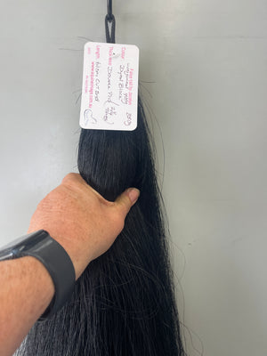 Weighted Dyed Black Double plus 61 cm cut end final weight ( hair plus weight 880g )