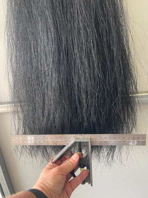 Qhorse Dyed Black 100 cm cut end Double thickness