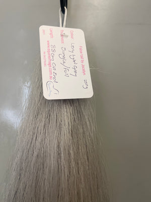 Light grey 88 cm cut end single / full thickness 250g